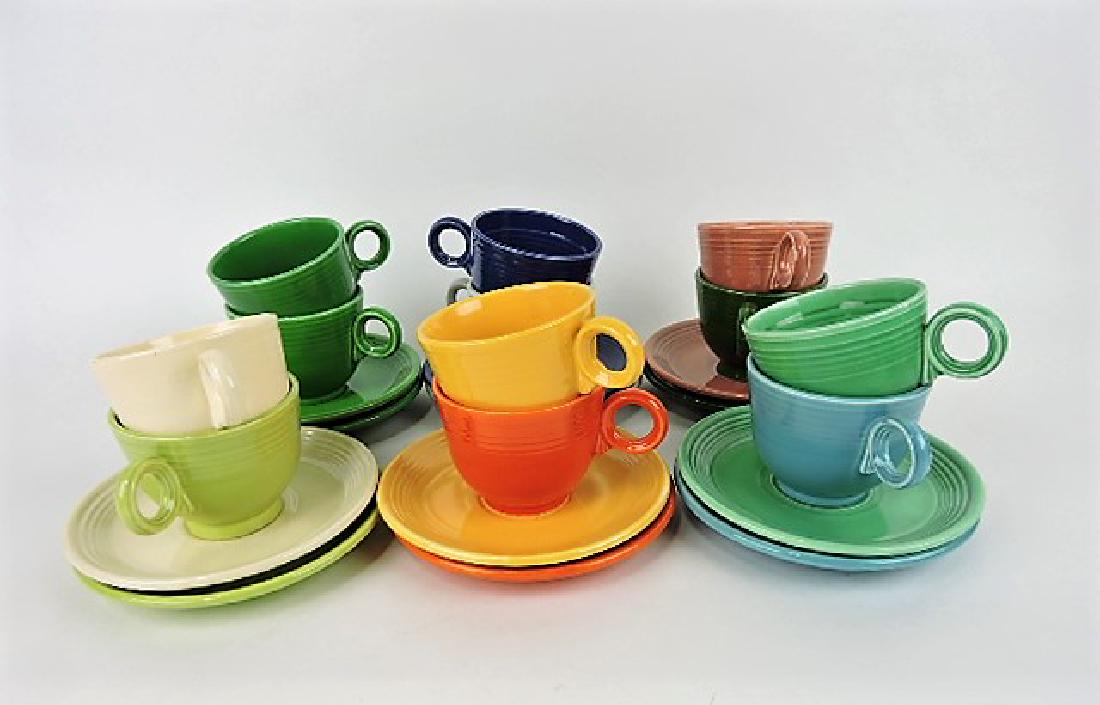 Fiesta cup & saucer group; 12 mixed (1 of 1)
