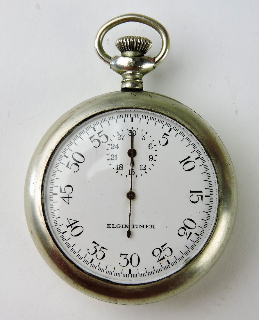 Elgin "Timer" 16s stop watch, 1942,: SN 41507881, original factory case, used to time horse races during WWII, runs