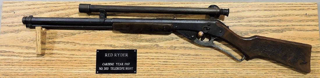 Daisy Red Ryder 1947 Carbine: with No 300 Telescope Sight on plaque