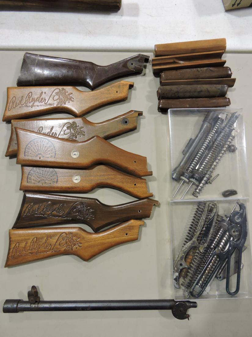 Daisy lot of BB gun parts; No 300: telescope, stocks, forearms and more