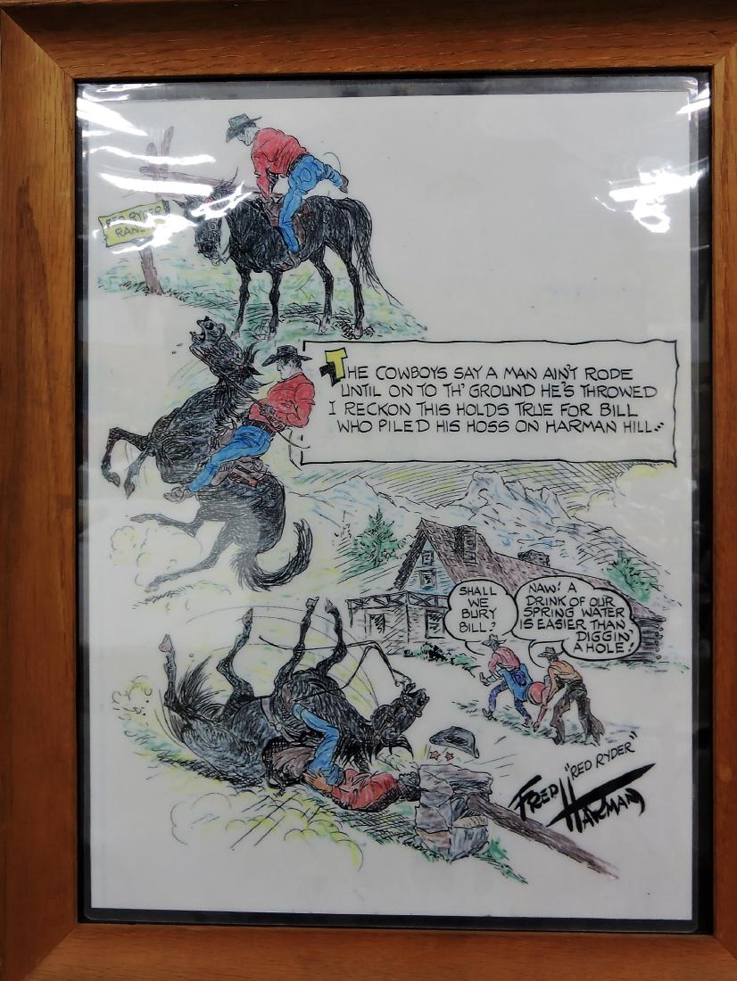 Red Ryder Fred Harman colored: tinted comic picture