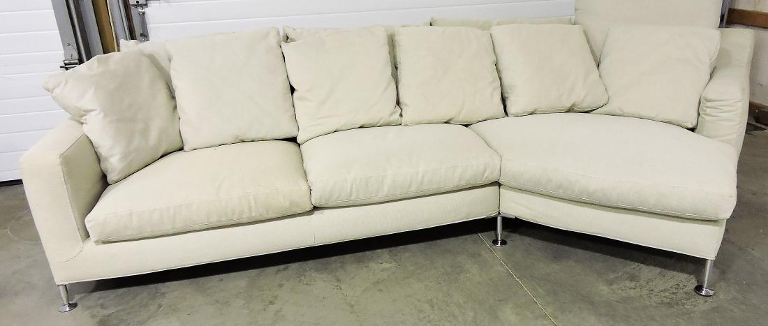 Mid Century Modern B & B Italian: 2 piece sectional, 10', designed by Antonia Citterio, "Harry Sofa"