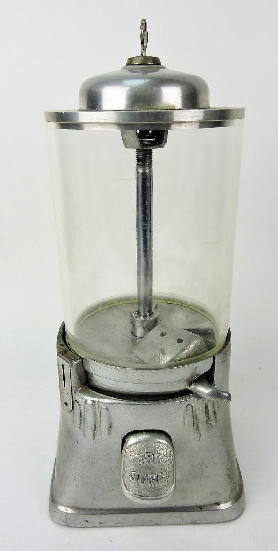Five cent peanut/gumball machine: with key
