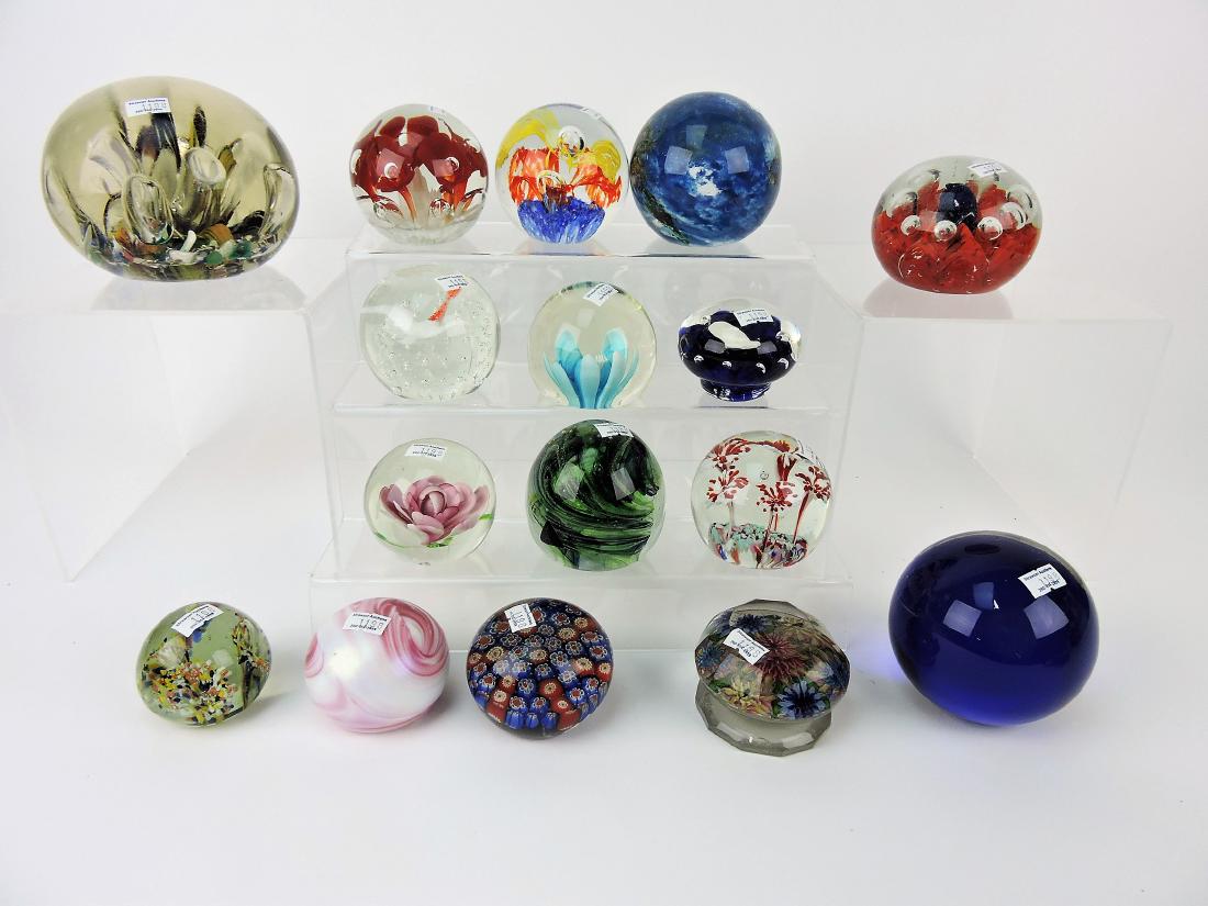 Lot of 16 assorted paperweights (1 of 5)