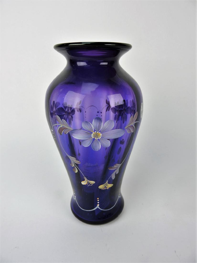 Fenton purple vase with hand (1 of 1)