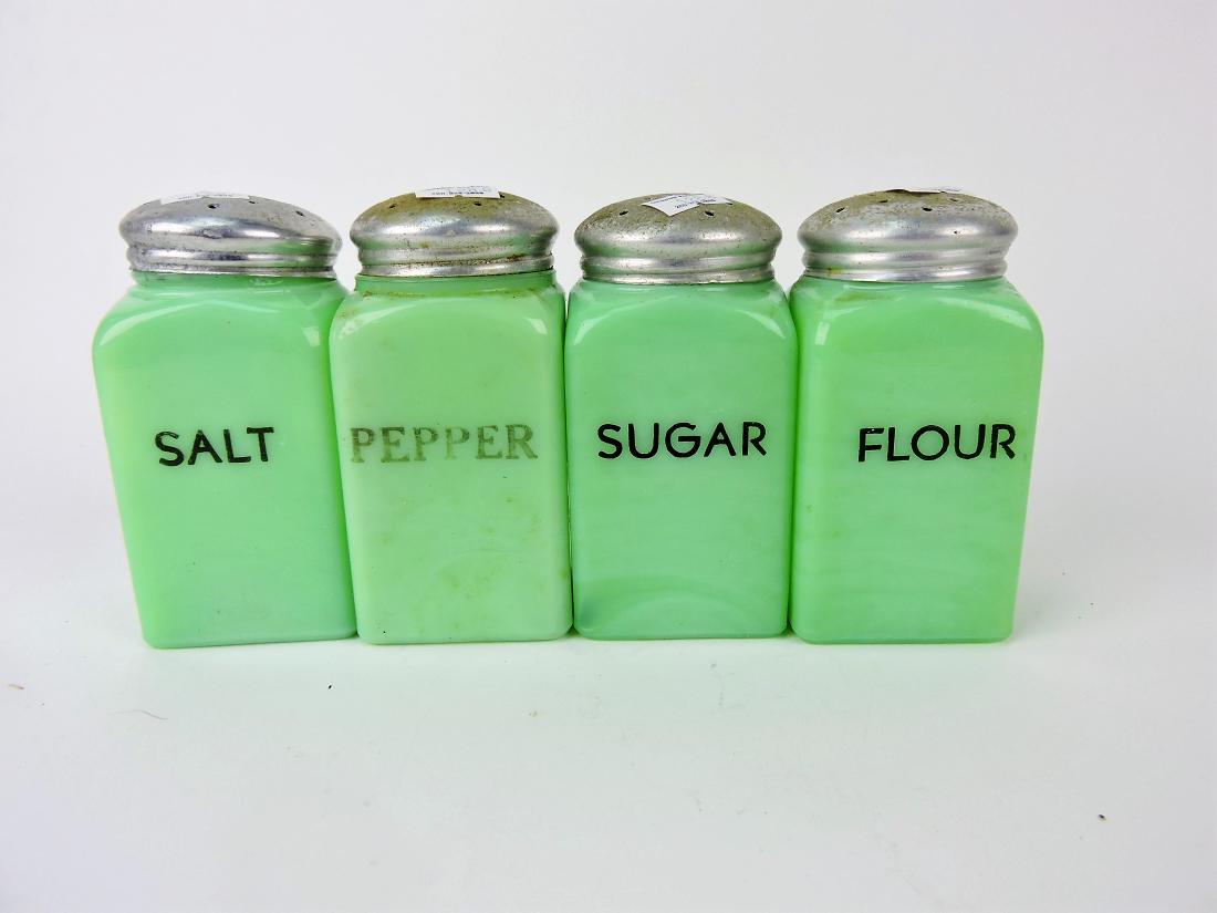 Jadeite shaker group; salt, pepper, (1 of 1)