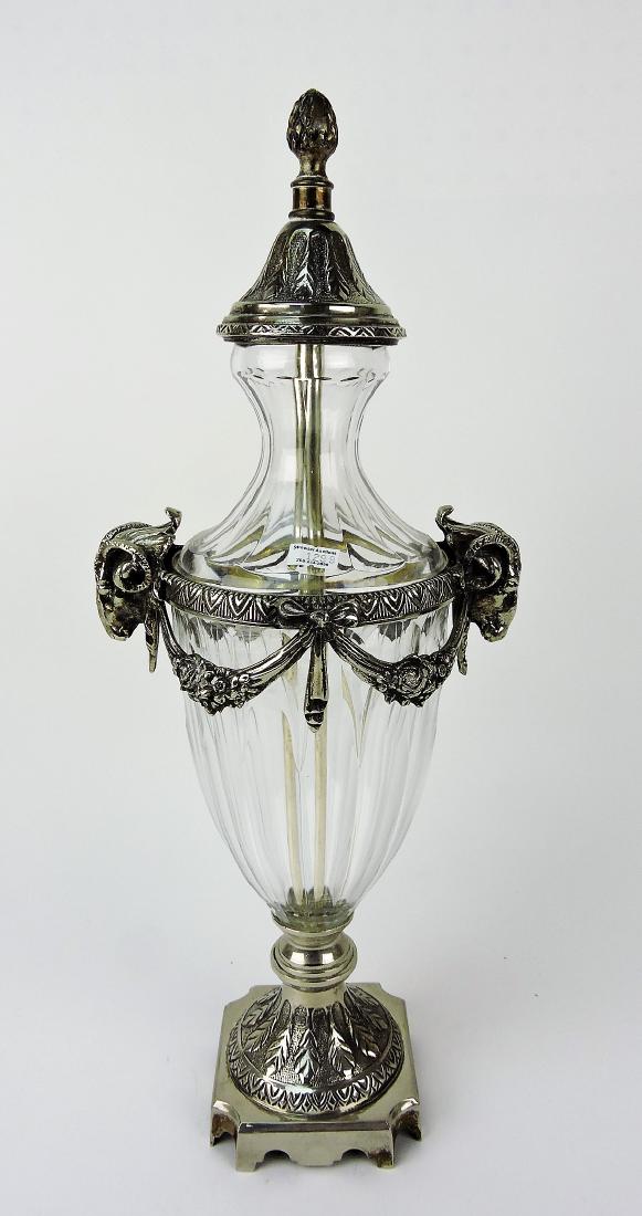 Large crystal silver mounted urn (1 of 1)