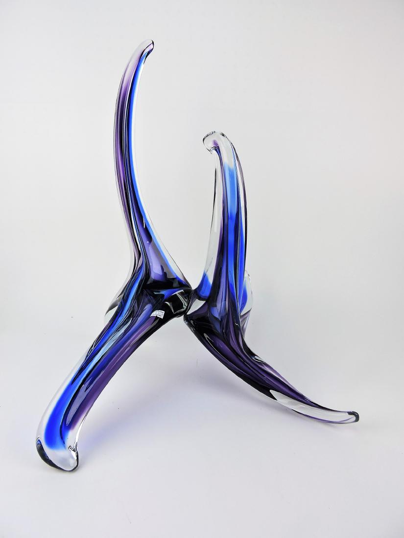 Barry Entner Studio art glass: sculpture, 22"h, 20"w, dated 1996