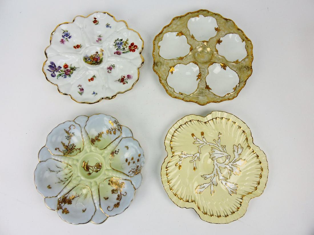 Porcelain lot of 4 oyster plates (1 of 1)