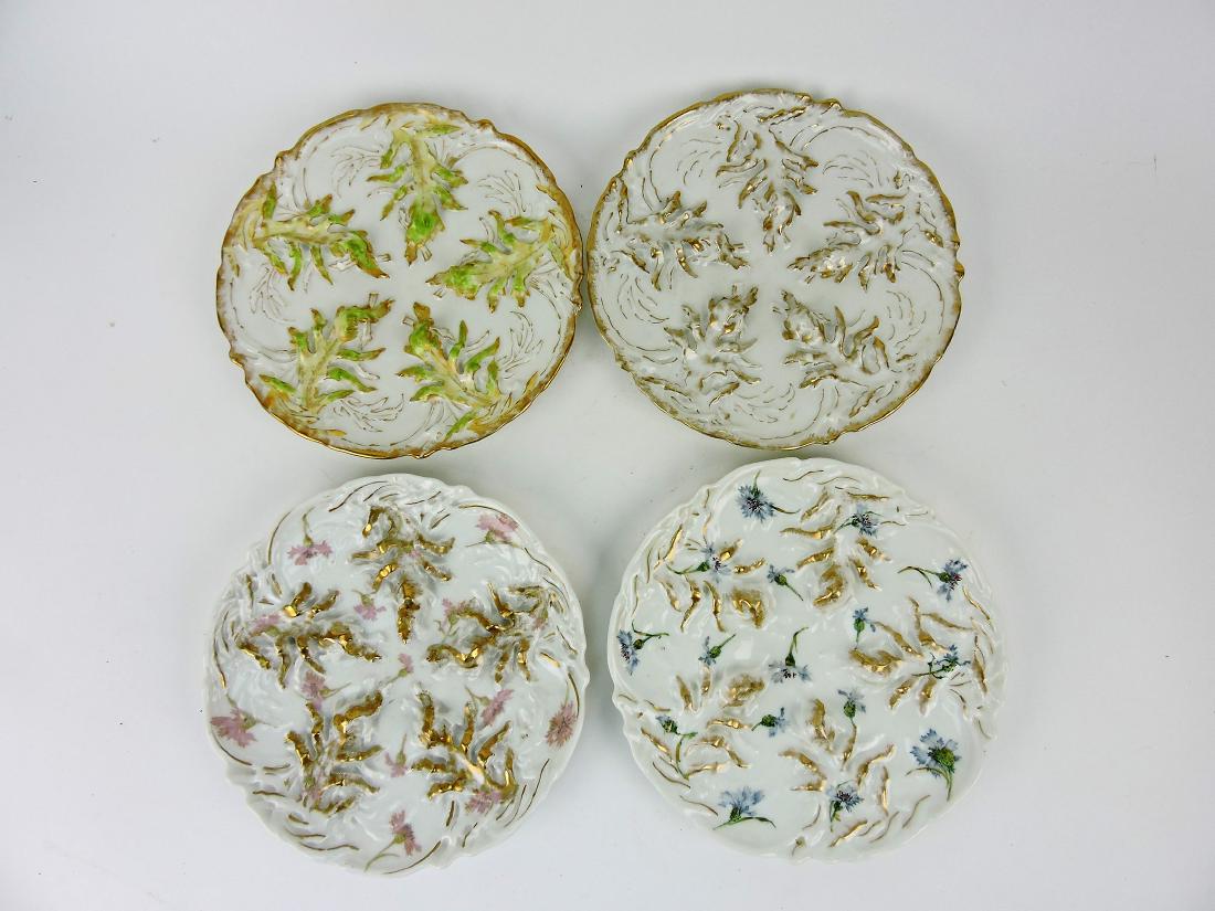 Haviland set of 4 - 8 3/4" oyster: plates