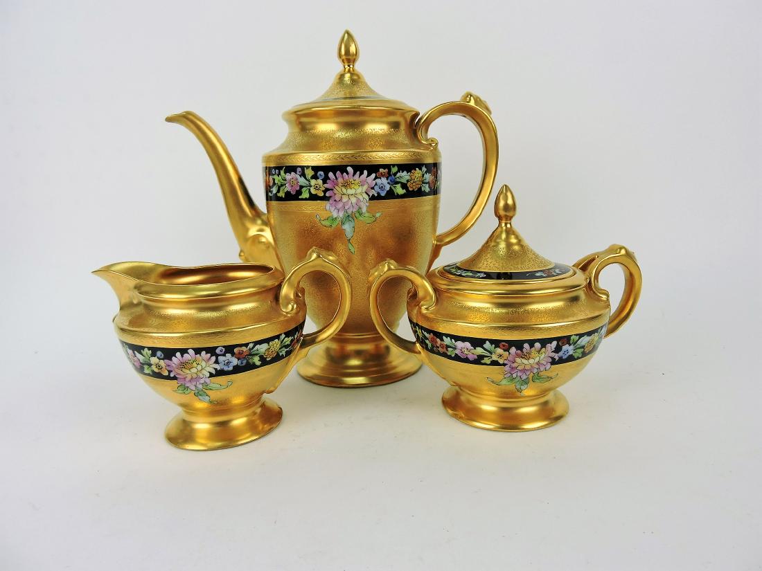 Pickard 3 piece tea set with heavy (1 of 1)