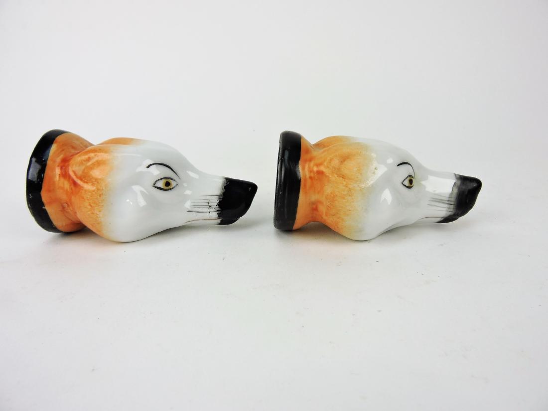 Staffordshire pair of fox head (1 of 1)