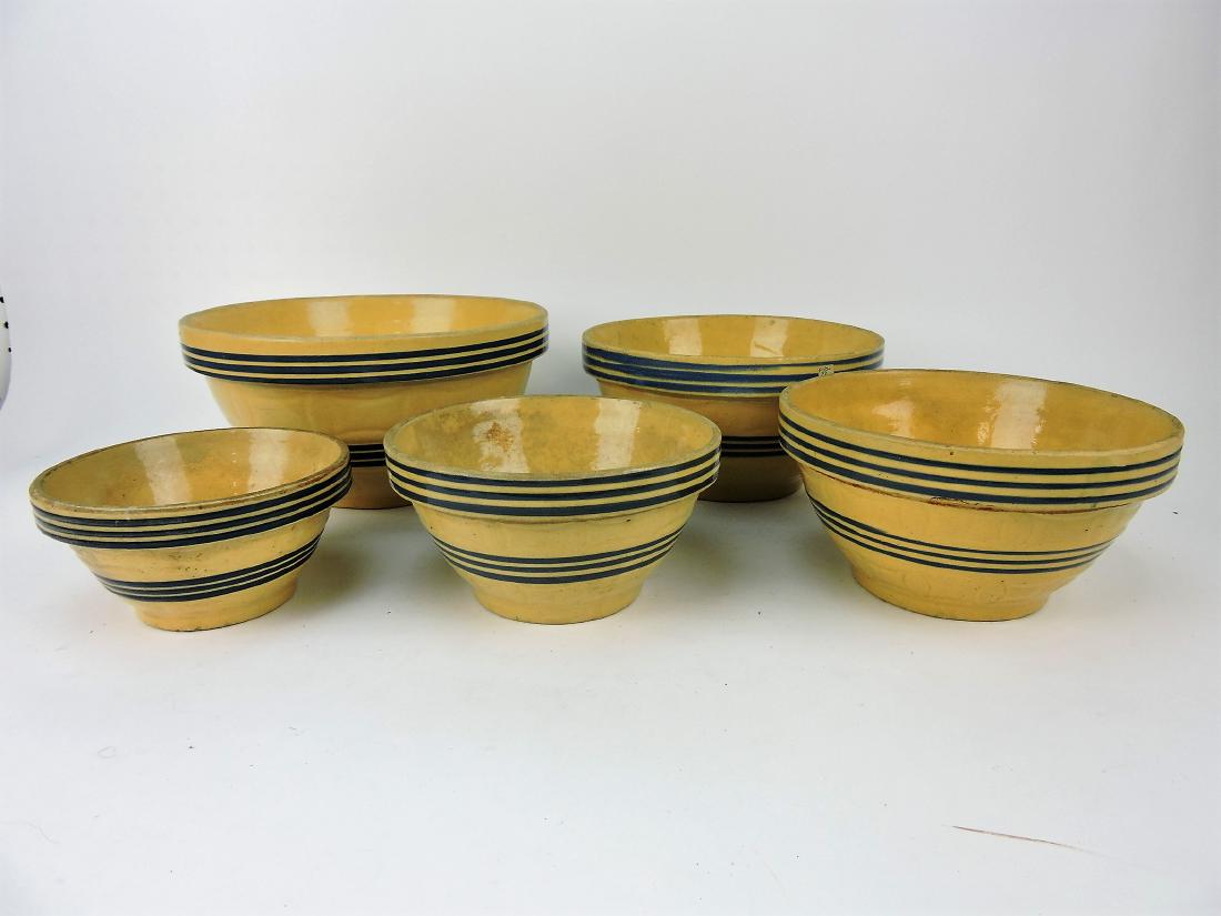 Mocha yellow ware set of 5 nested (1 of 1)