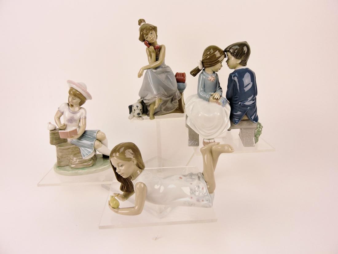 Lladro lot of 4 figures; "Chit Chat" #5466, (1 of 1)