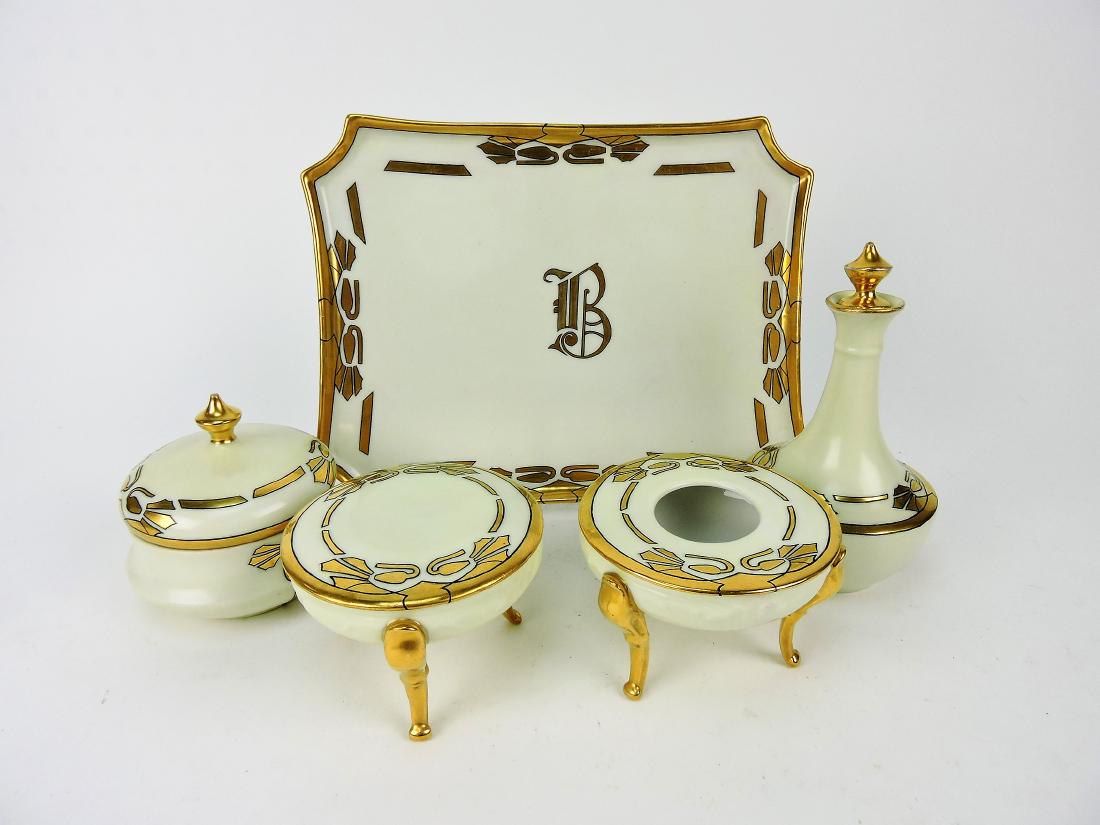 Limoges five piece dresser set (1 of 1)