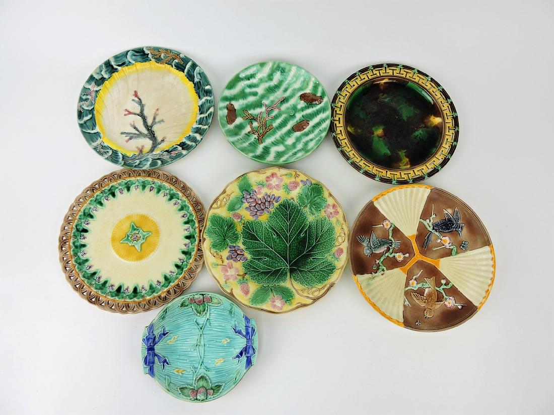 Wedgwood Majolica lot of 7 plates, (1 of 1)