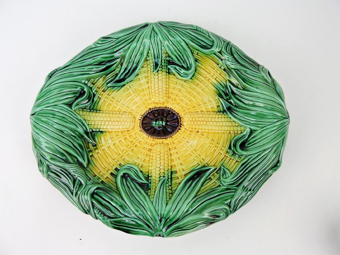 Majolica corn tray, 13" (1 of 1)
