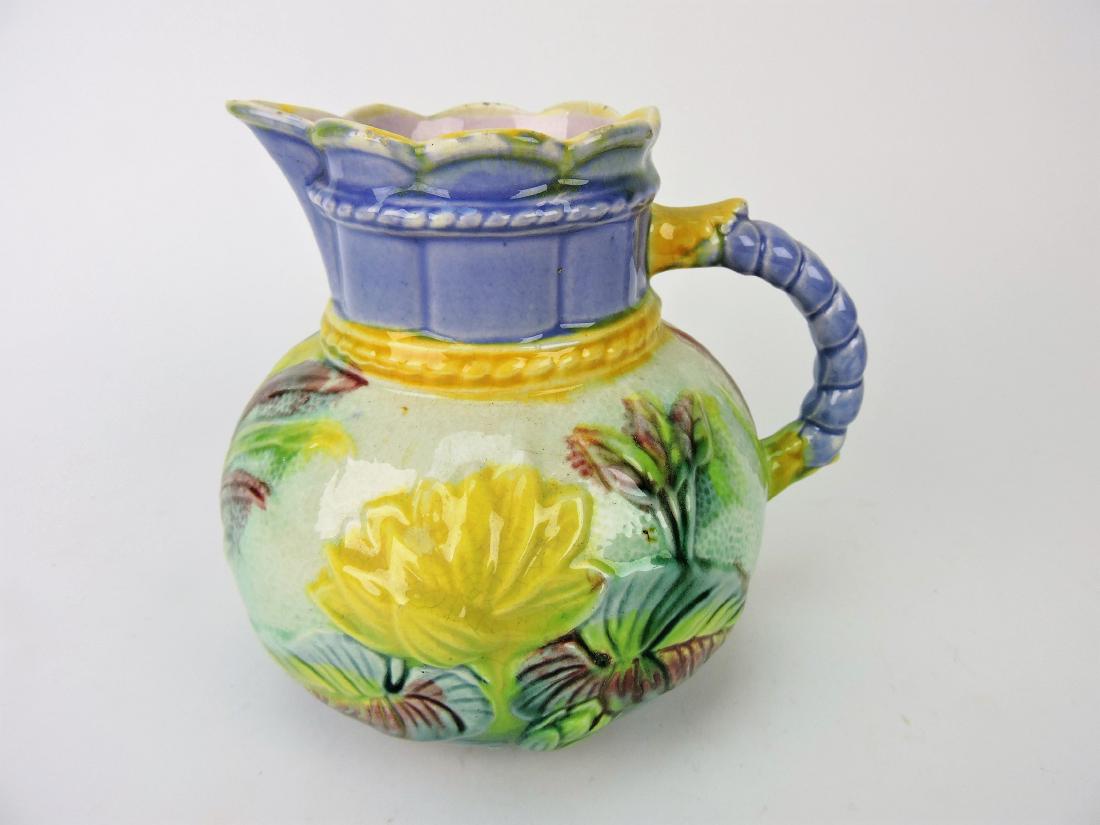 Lear Majolica water lily pitcher with (1 of 1)