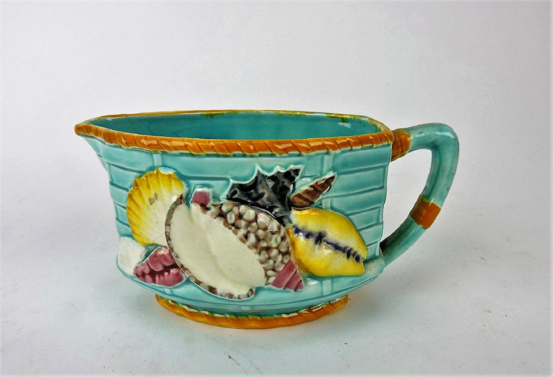 Wedgwood Majolica shells and basket: creamer