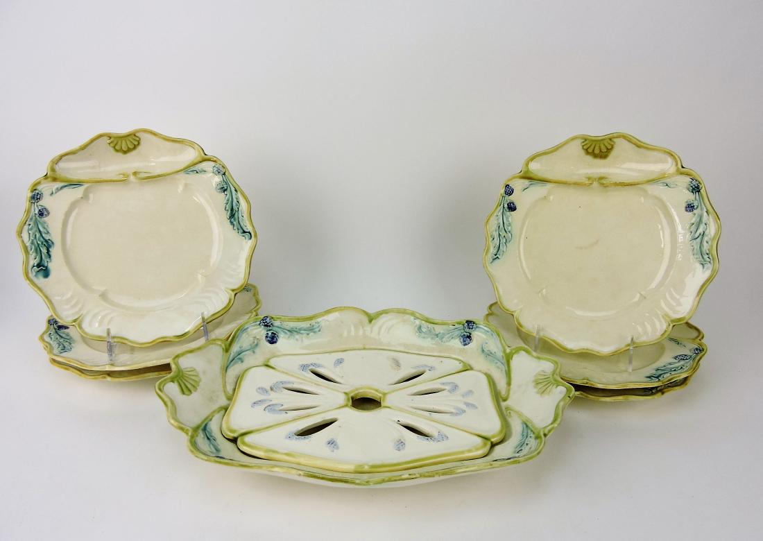 French Majolica asparagus set, platter (1 of 1)