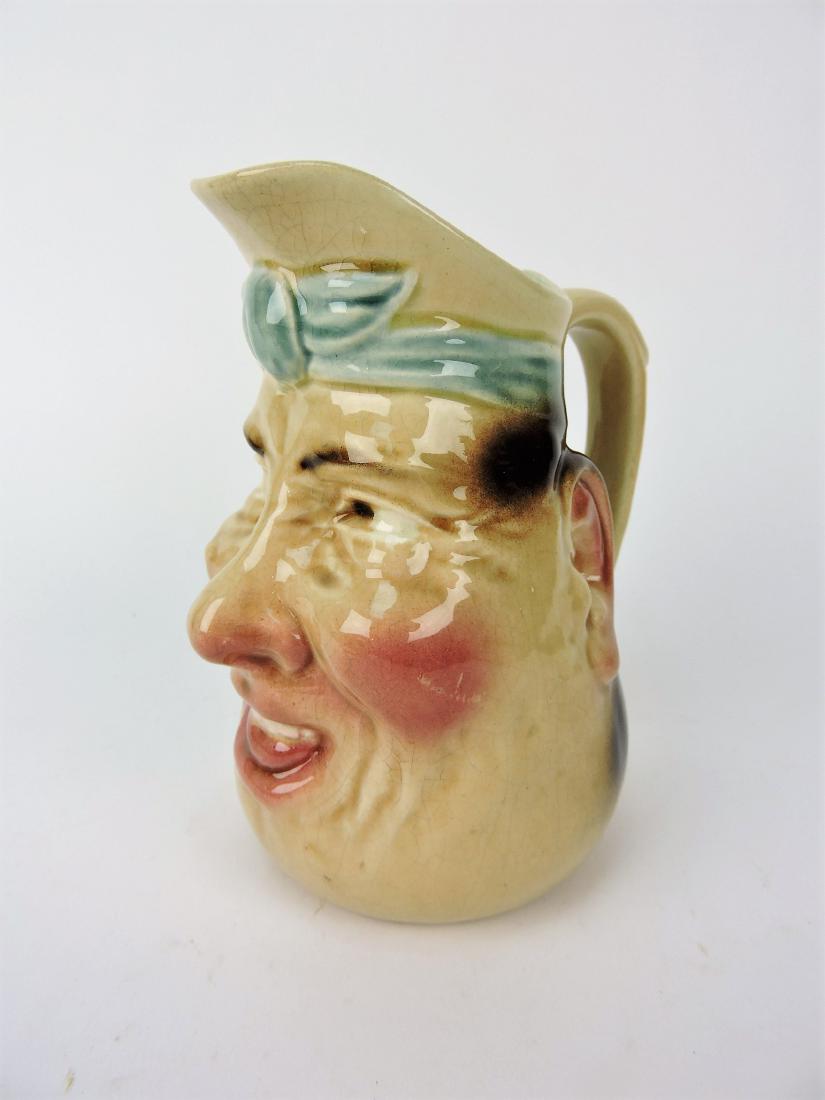 Sarreguemines Majolica face jug: Sarreguemines Majolica face jug