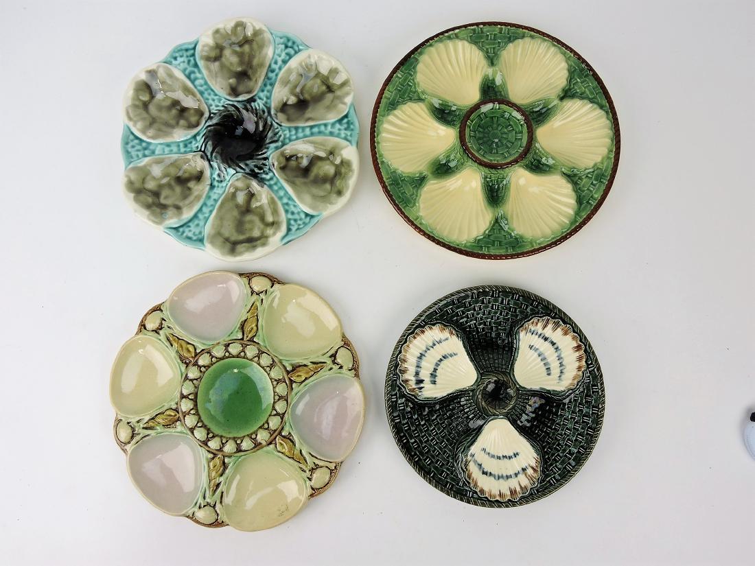 Majolica lot of 4 oyster plates (1 of 1)