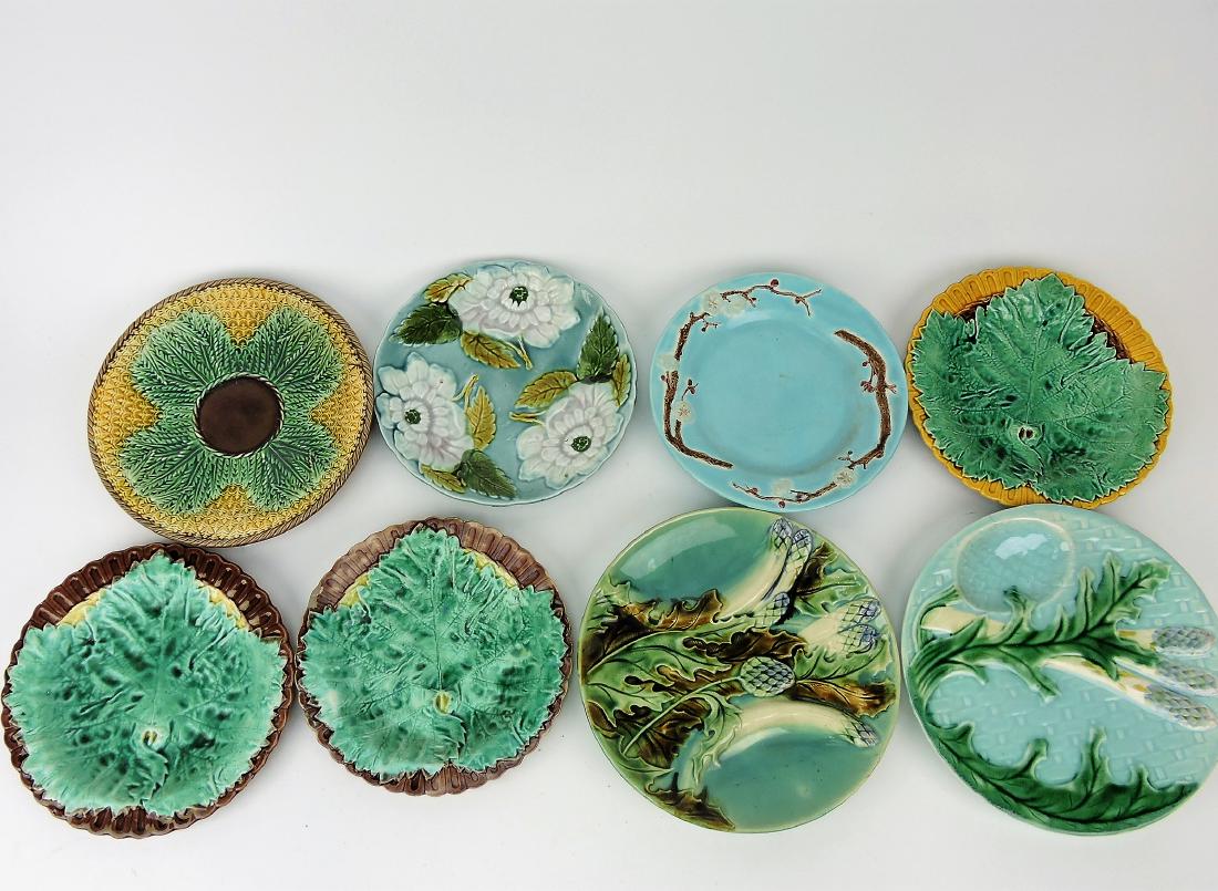 Majolica lot of 8 plates, (1 of 1)