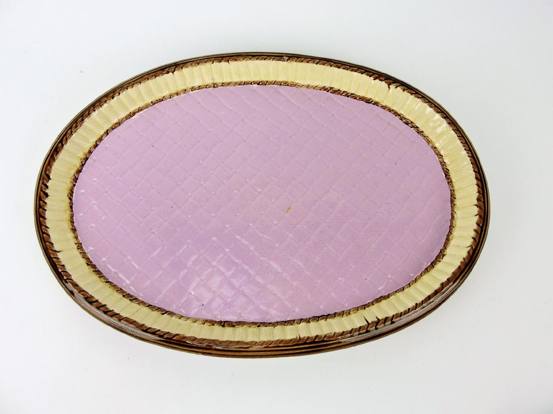 Majolica large tea set tray, 17 1/2"l (1 of 1)