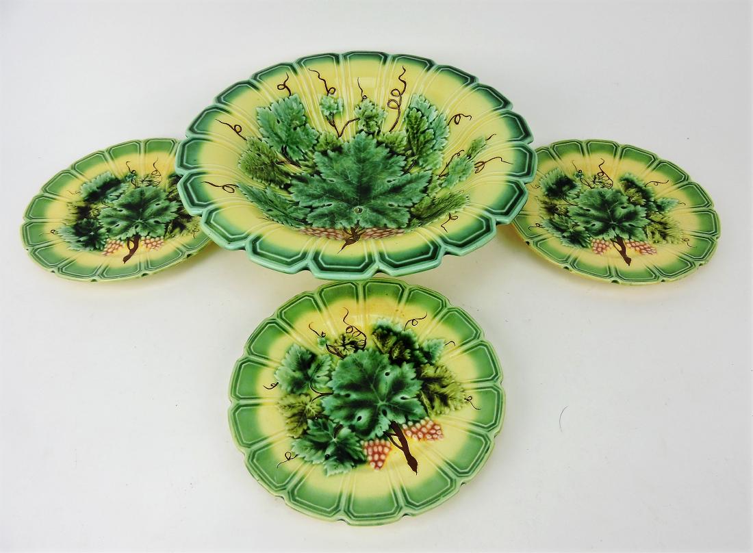 Sarreguemines Majolica 4 piece (1 of 1)