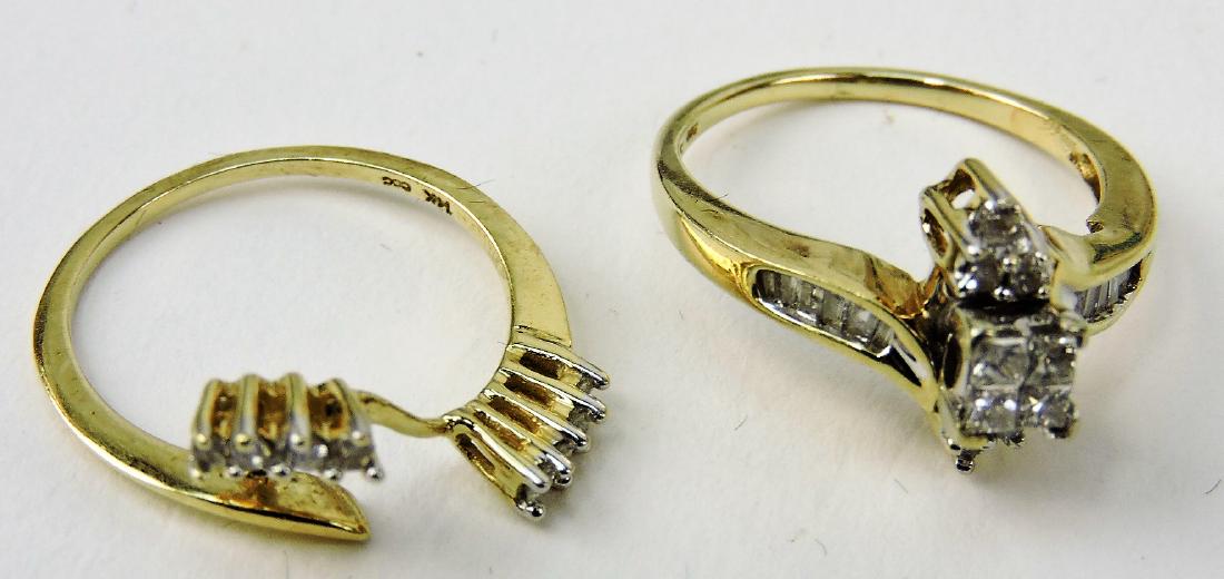 14kt lady diamond wedding ring set, (1 of 2)