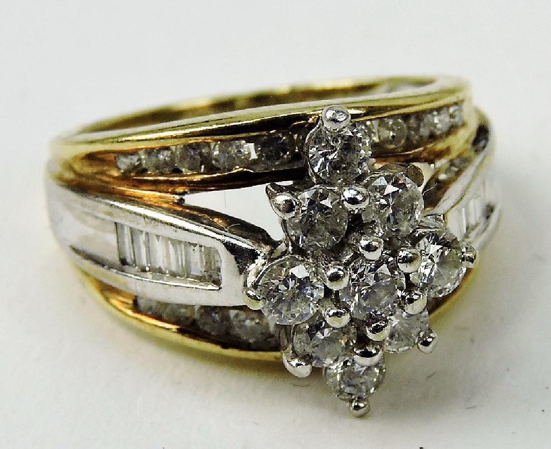 Lady's 10kt diamond cluster ring, (1 of 1)