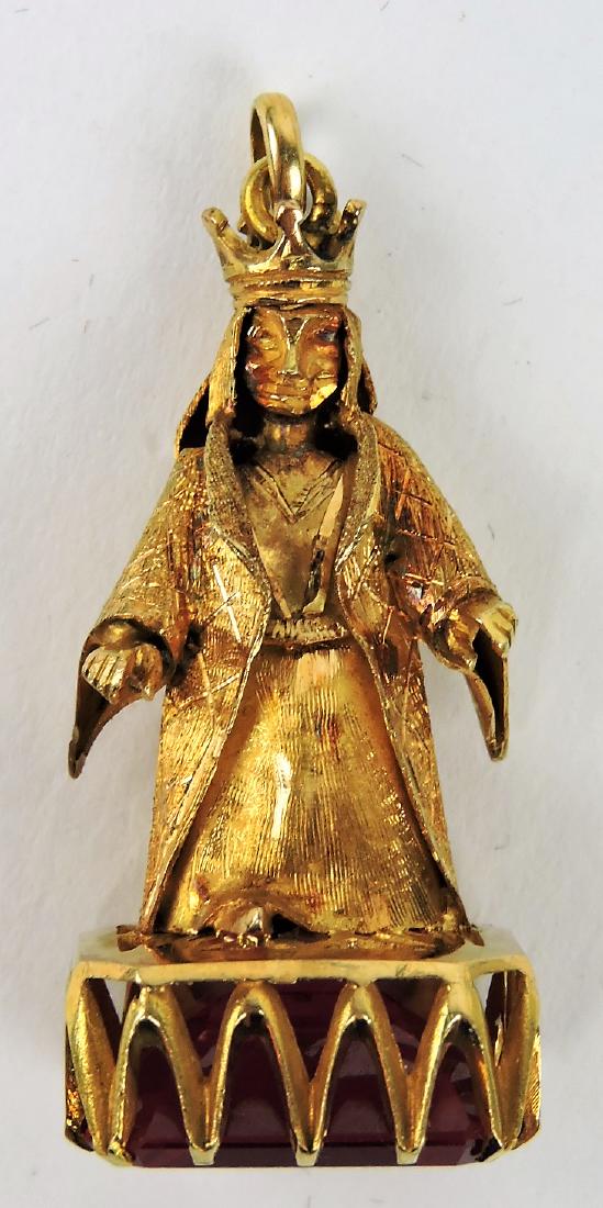 14kt gold pendant/watch fob with large (1 of 2)