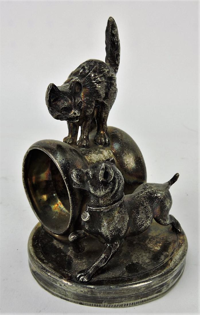 Wm Rogers cat and dog figural (1 of 1)