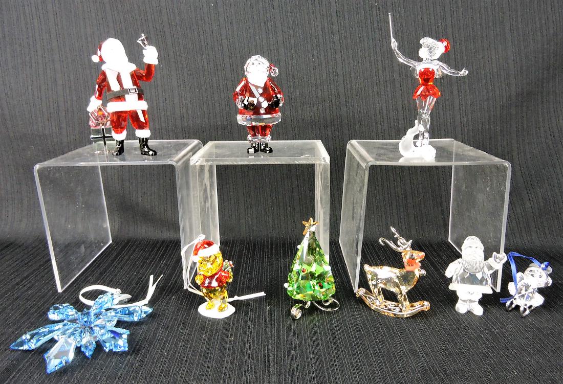 Swarovski lot of 9 Christmas crystals (1 of 1)