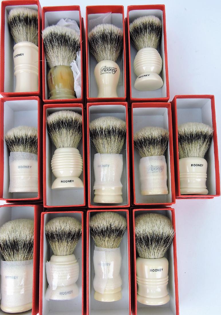 Rooney lot of 13 shaving brushes, (1 of 1)