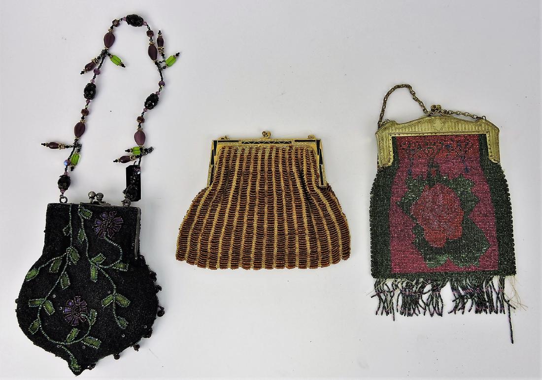 Victorian lot of 3 beaded handbags, (1 of 1)