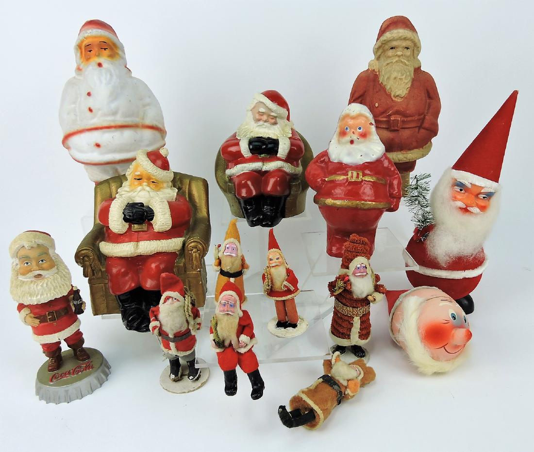 Santa figure group, lot of 14 - paper (1 of 1)
