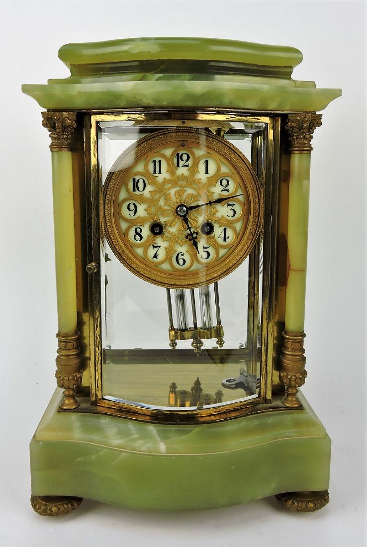 French marble clock, 14" (1 of 4)
