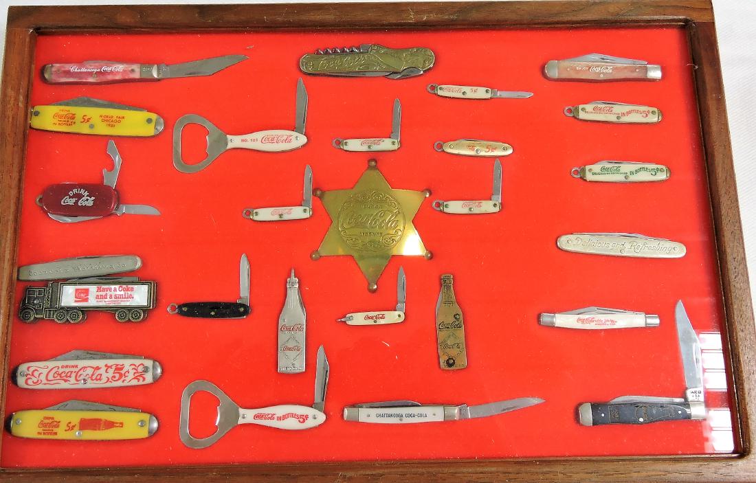 Coca Cola lot of knives, bottle openers, (1 of 1)
