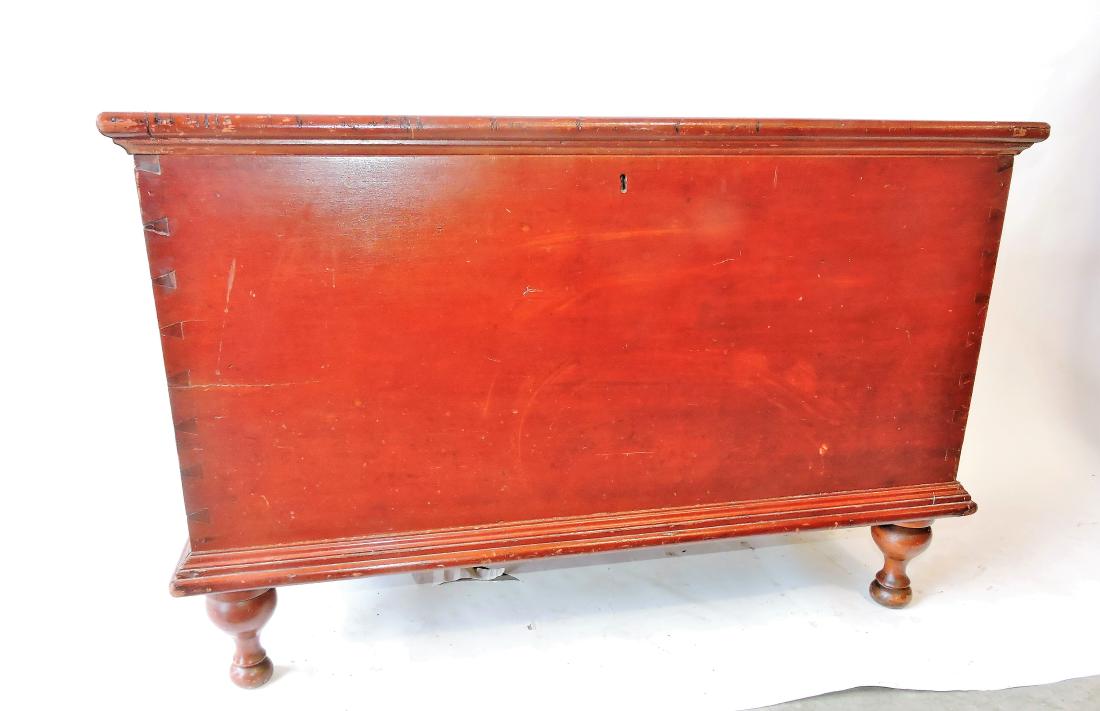 Early dovetailed blanket chest with (1 of 4)