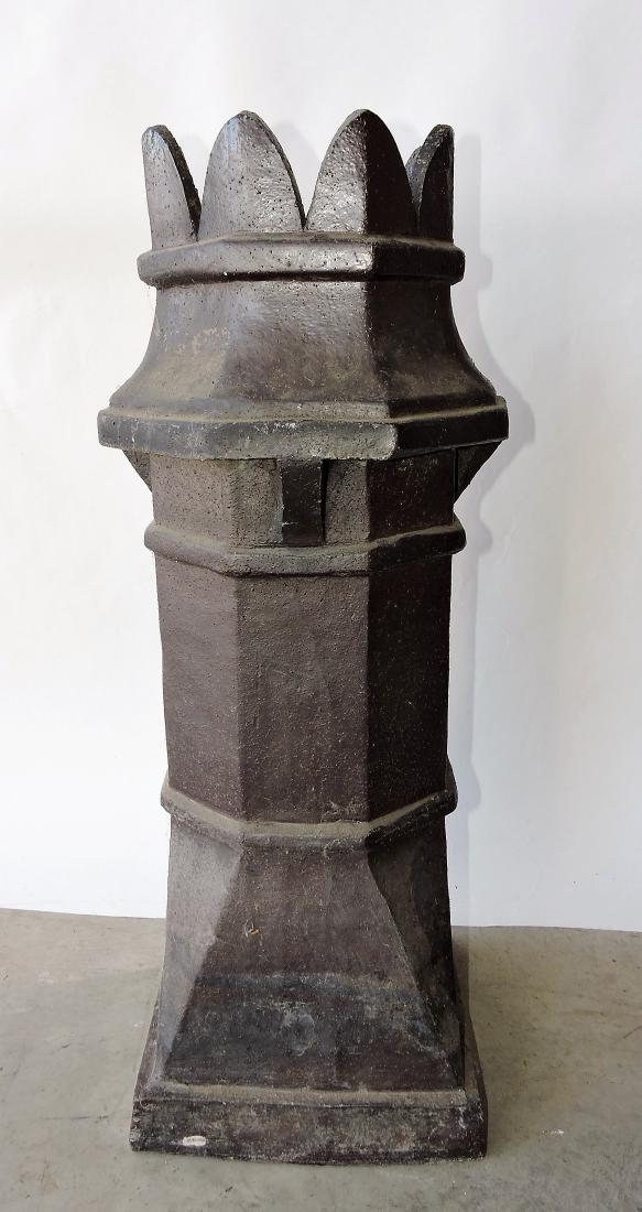 Clay tile chimney top, 37"h, 13"w (1 of 3)