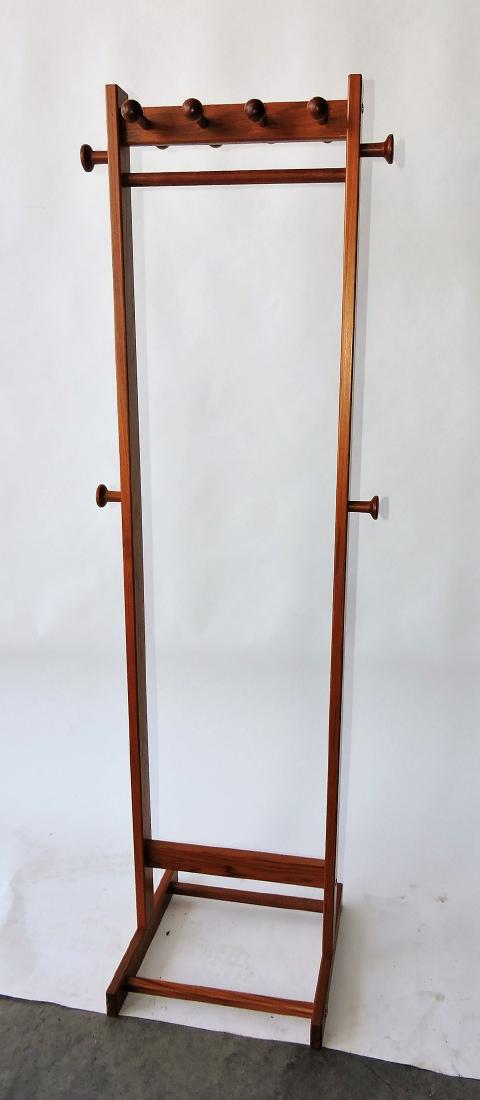 Teak mid century modern silent: butler, 66"h, 17"w, with tag Mobler, Denmark