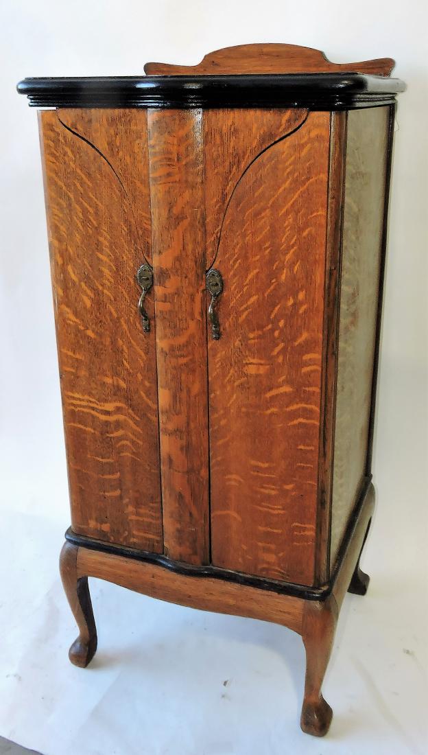 Oak music cabinet with swing out (1 of 2)