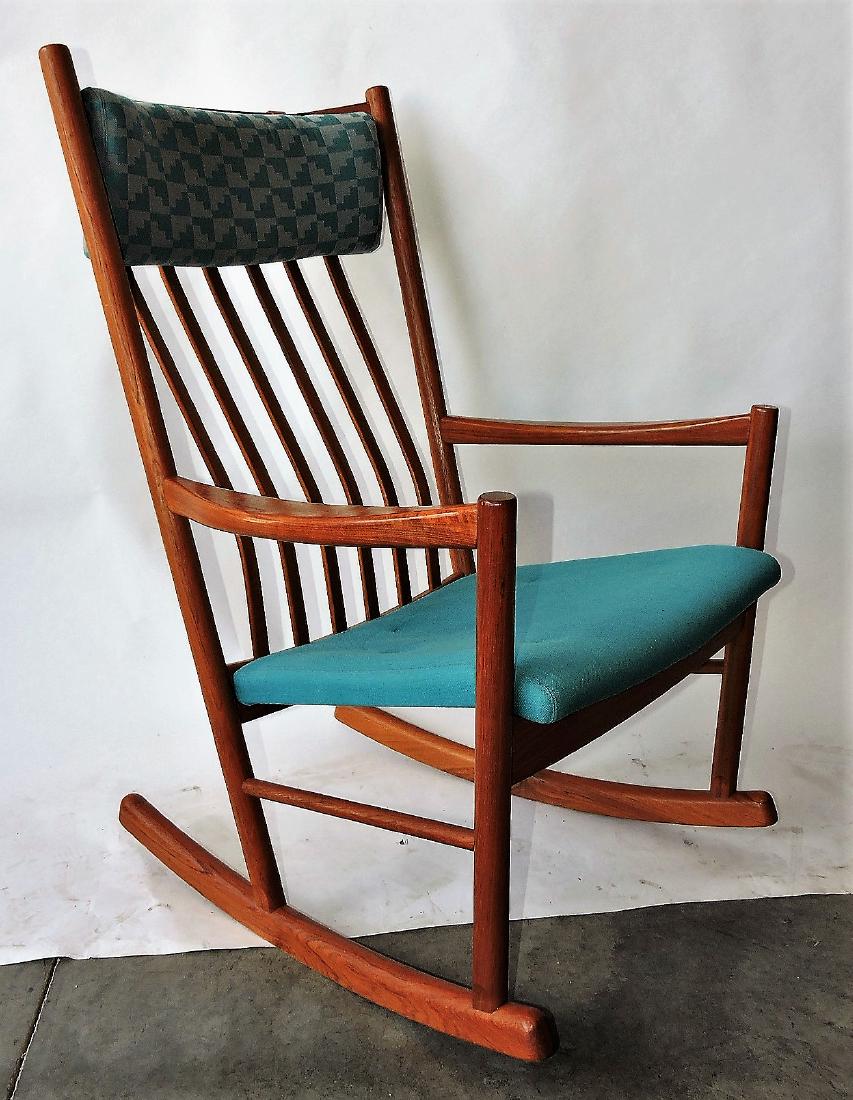 Teak mid century modern arm rocker, (1 of 2)