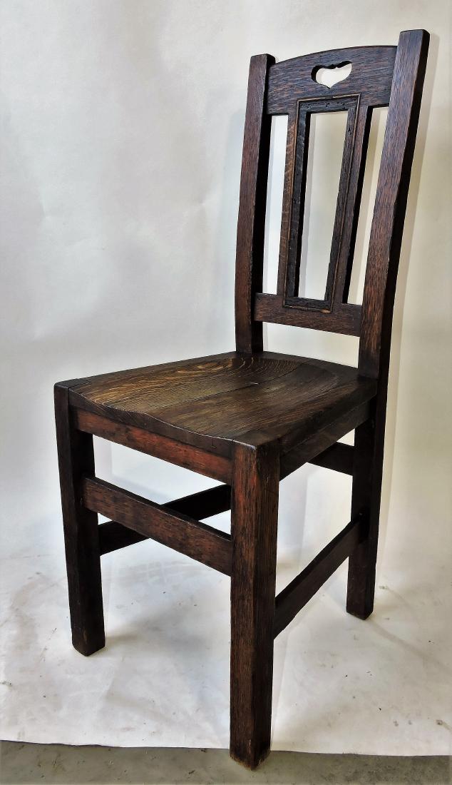 Oak Stickley Bros signed chair: .