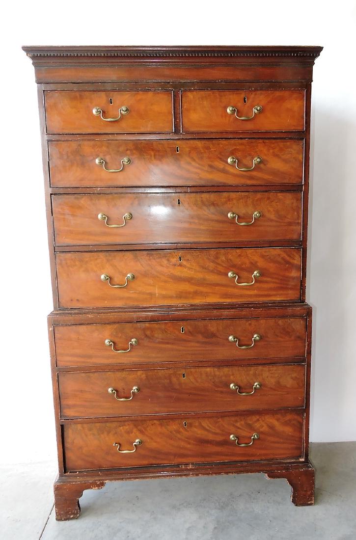 Georgian period chest on chest, (1 of 4)