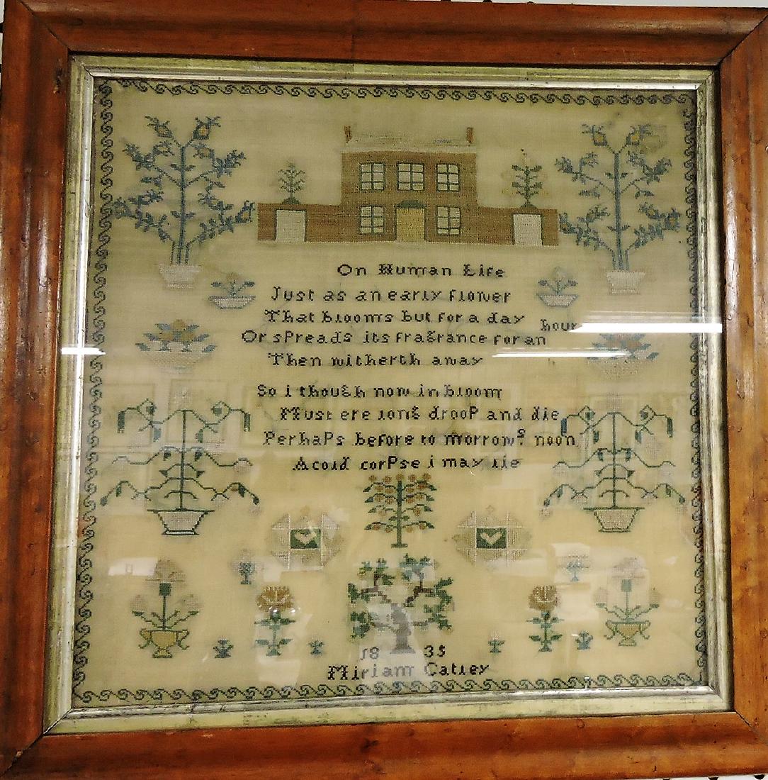 Antique sampler "Miriam Catier" 1837, (1 of 1)