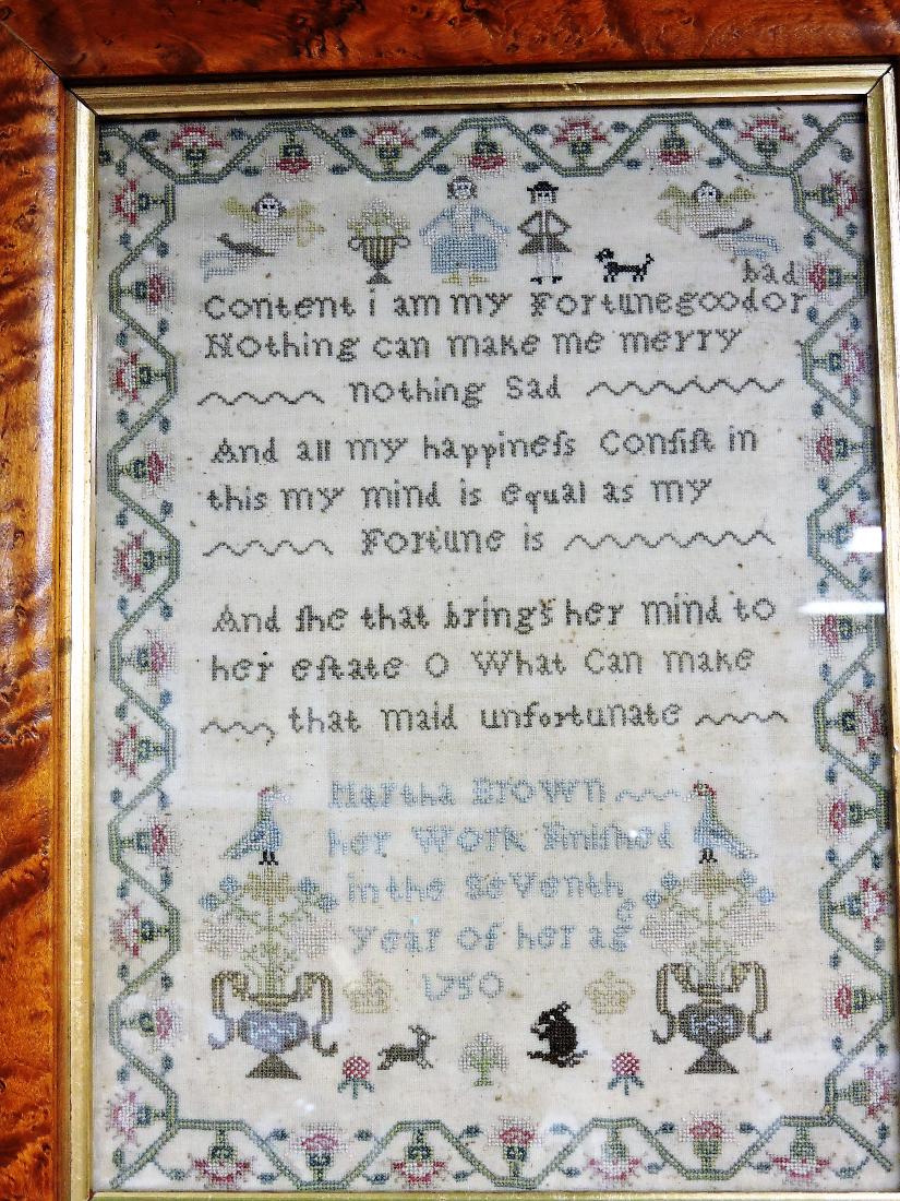 Antique sampler "Martha Brown" (1 of 1)