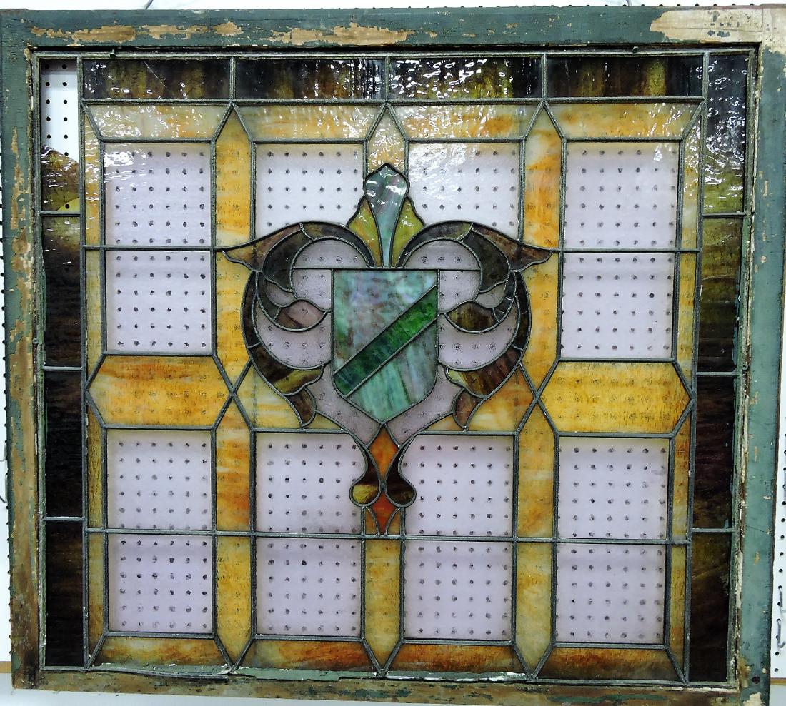 Leaded and stained glass window, (1 of 1)
