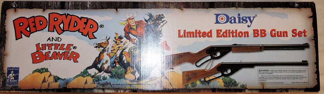 Daisy Red Ryder and Little Beaver: two gun sets, NIB